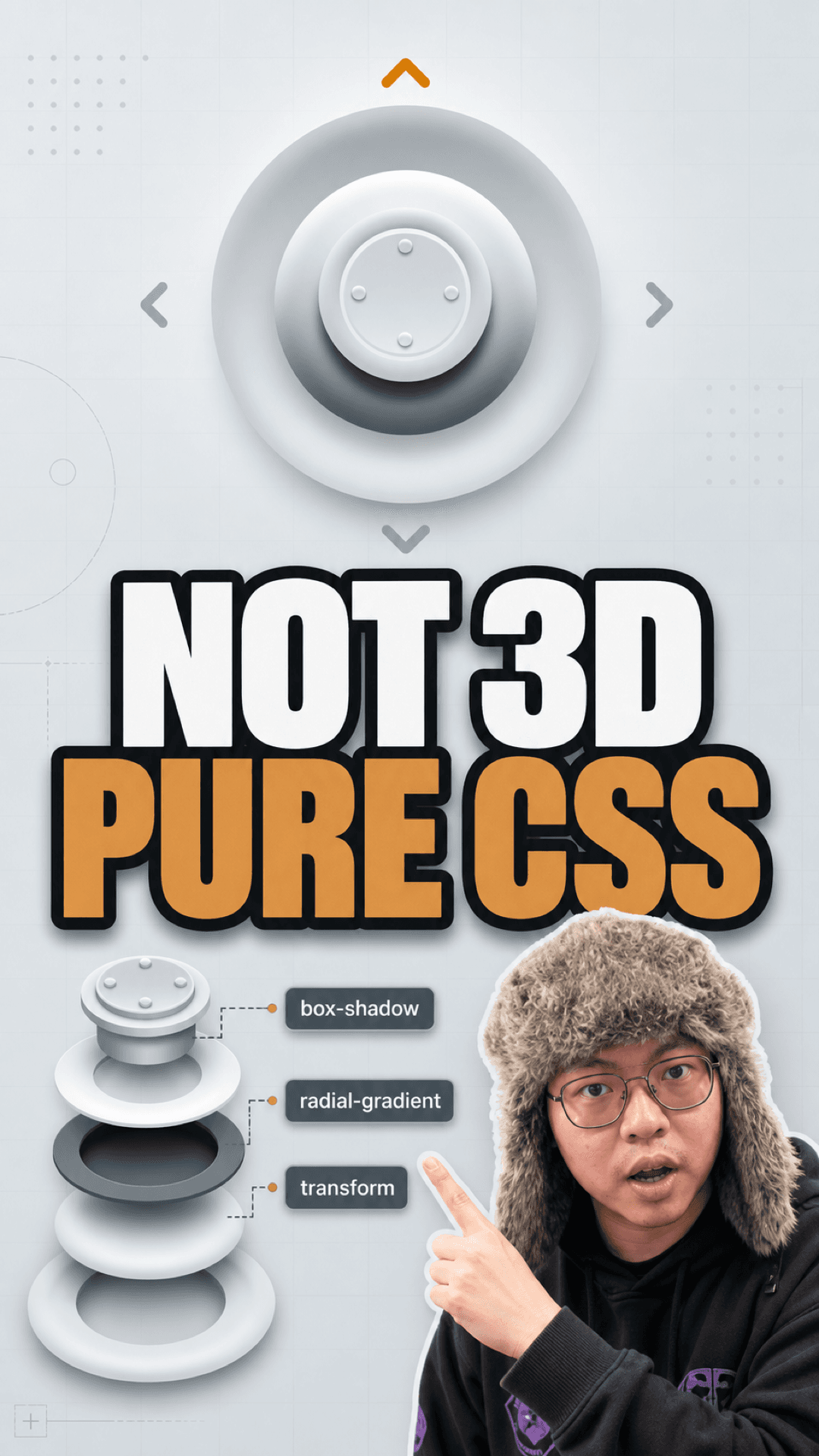 Pure CSS Joystick Button cover